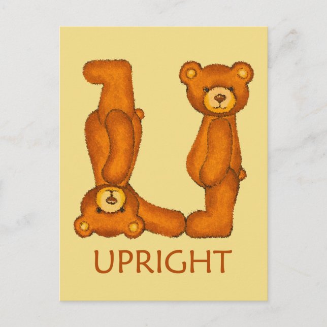 Postal Biblia Bears ~ Guiones erguidos ~ Flashcard (Anverso)