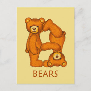 Postal Biblia Bears~Love Bears All~Scripting~Flashcard