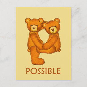 Postal Biblia Bears ~ Posible Escritura ~ Flashcard