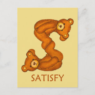 Postal Biblia Bears ~ Satisfacer las Escrituras ~ Flashca
