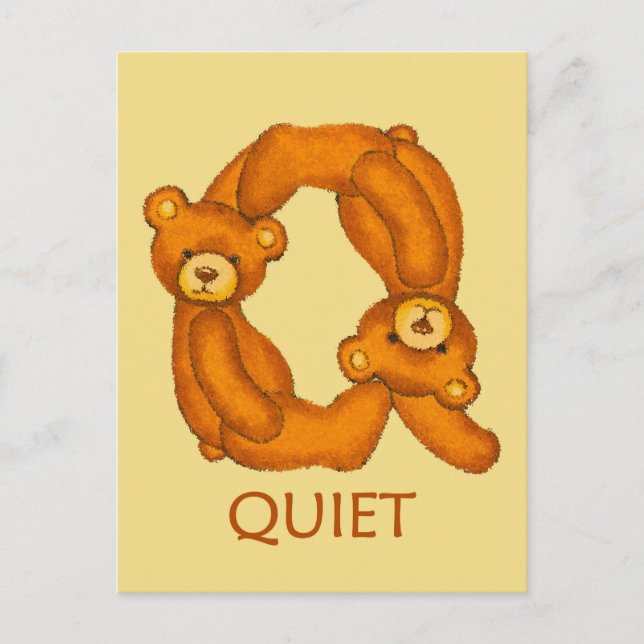 Postal Biblia Bears ~ Silenciosa Escritura ~ Flashcard (Anverso)