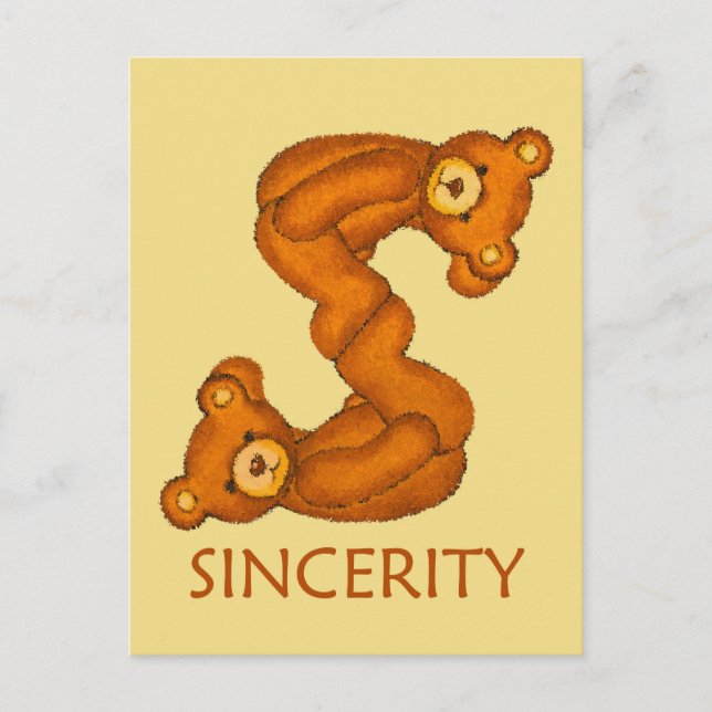 Postal Biblia Bears ~ Sinceridad Scripting ~ Flashcard (Anverso)