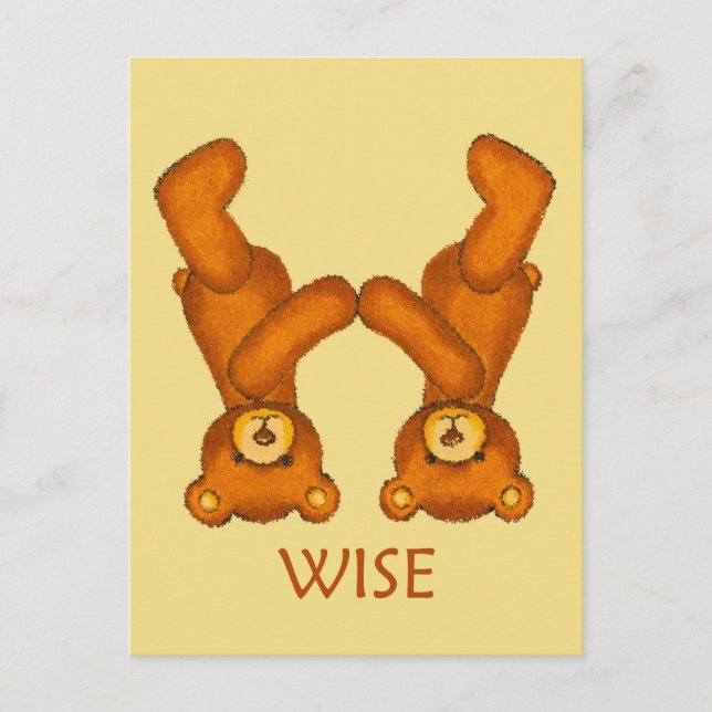 Postal Biblia Bears ~ Wise Scripting ~ Flashcard (Anverso)