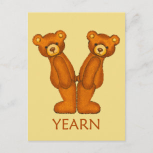 Postal Biblia Bears ~ Yearn Scripting ~ Flashcard