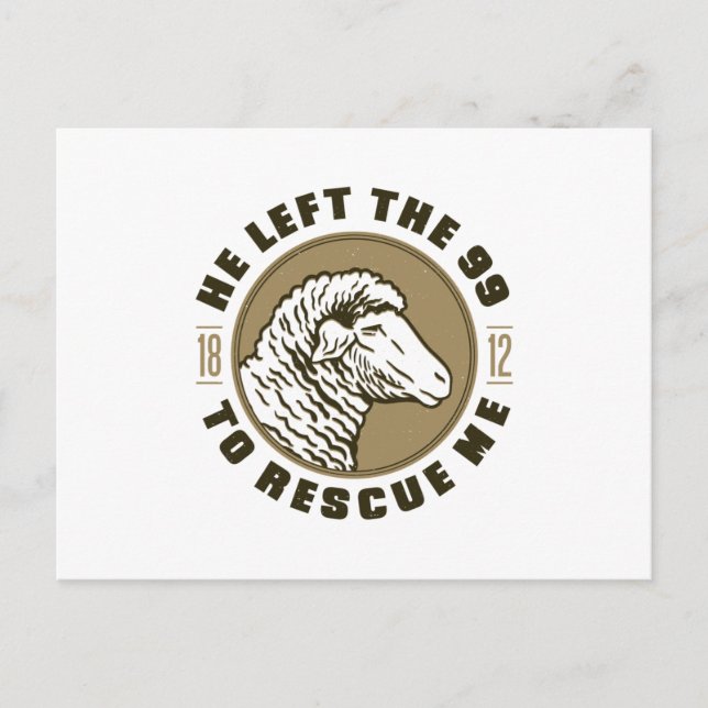 Postal Biblia de cordero (Anverso)