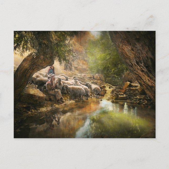 Postal Biblia - El Señor es mi pastor - 1910 (Anverso)