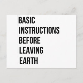 Postal BIBLIA: Instrucciones básicas antes de abandonar l