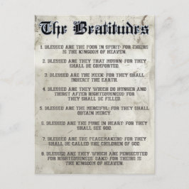 Postal Biblia Mateo 5 Beatitudes Sermón en el Monte