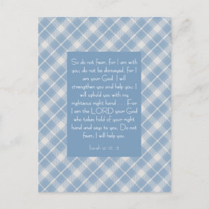 Postal Biblia personalizable Verse Isaiah 41:10, 13