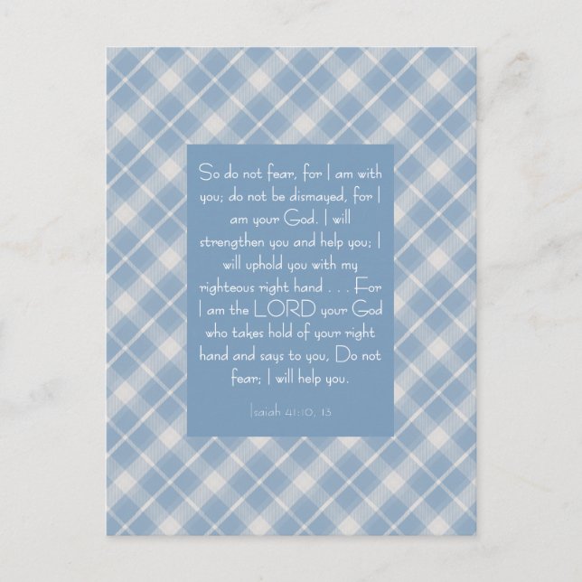 Postal Biblia personalizable Verse Isaiah 41:10, 13 (Anverso)