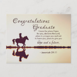 Postal Biblia Verse "Conozco los planes que tengo" Gradua