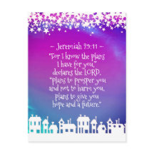 Biblia Verse Jeremiah 29:11 Aldea de Navidades