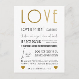 Postal Bíblica de amor cristiano Moda de tipografía