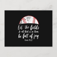 Bíblica de béisbol Verse Cute Salmo Cristiano 96