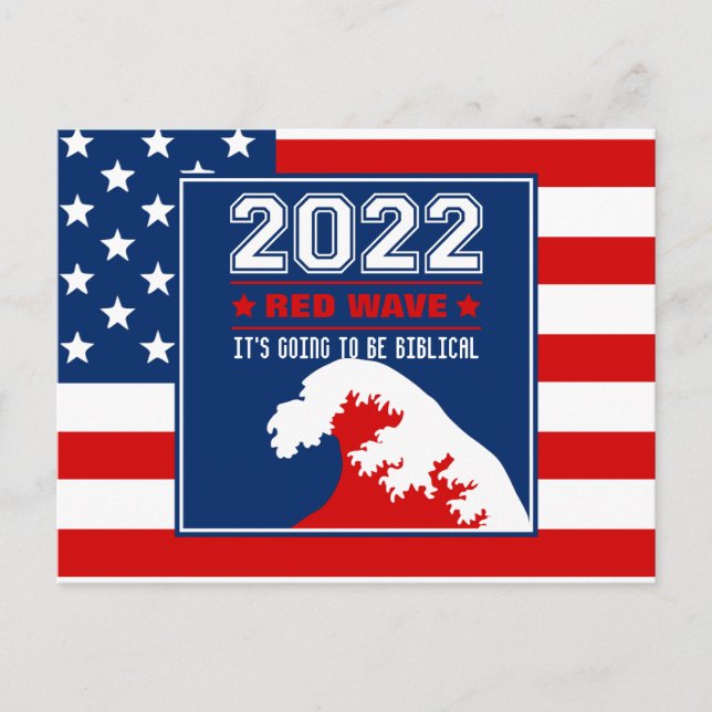 Postal Biblical Midterms 2022 Red Wave (Anverso)