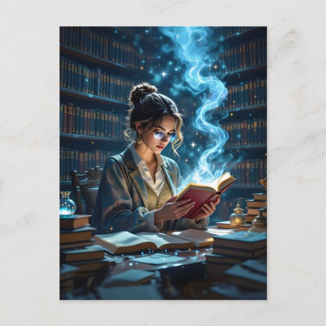 Postal Biblioteca Británica - Evocando Un Sentido De Mara (Anverso)