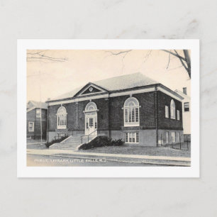 Postal Biblioteca Carnegie, Little Falls, New Jersey Vint