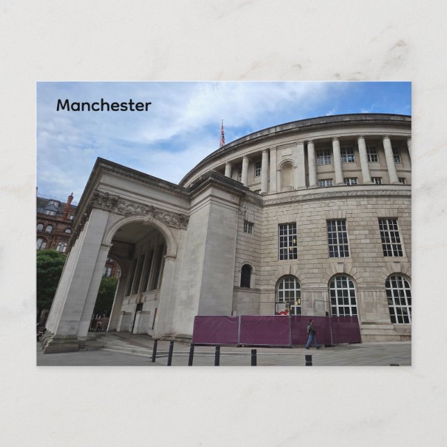 Postal Biblioteca Central de Manchester (Anverso)
