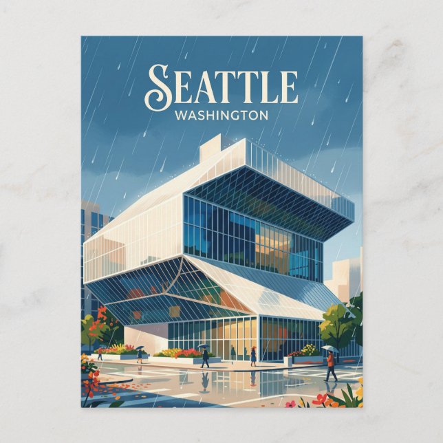 Postal Biblioteca Central de Seattle EE. UU. (Anverso)