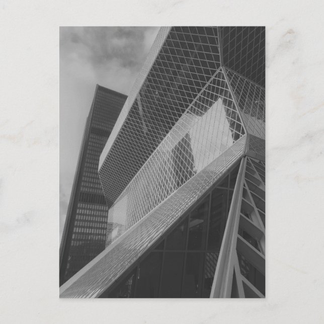 Postal Biblioteca de arquitectura moderna de Seattle mono (Anverso)