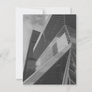 Postal Biblioteca de arquitectura moderna de Seattle mono