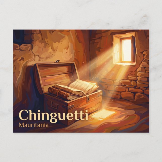Postal Biblioteca de Chinguetti Mauritania (Anverso)