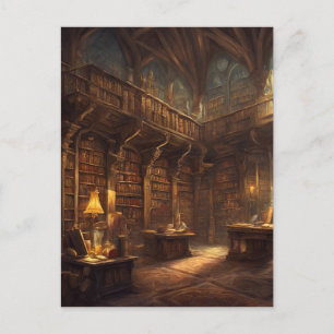 Postal Biblioteca de fantasías