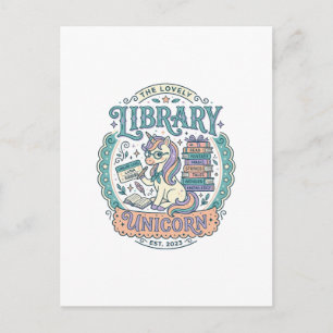 Postal Biblioteca de Unicornios Camiseta Gráfica Capricho
