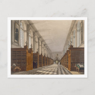 Postal Biblioteca del Colegio Interior de Trinity College