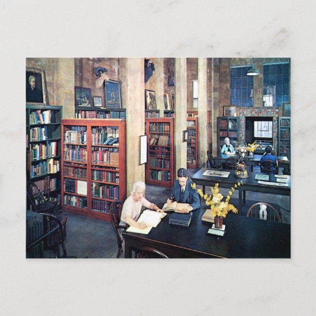 Postal Biblioteca, Doylestown, PA Vintage (Anverso)