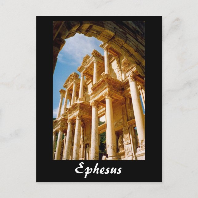 Postal biblioteca ephesus turkey (Anverso)