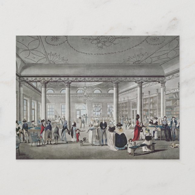 Postal Biblioteca Hall en Margate, 1789 (Anverso)