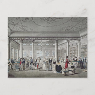Postal Biblioteca Hall en Margate, 1789