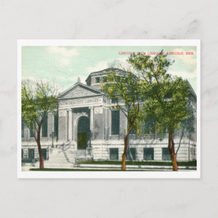Postal Biblioteca, Lincoln, Nebraska Vintage