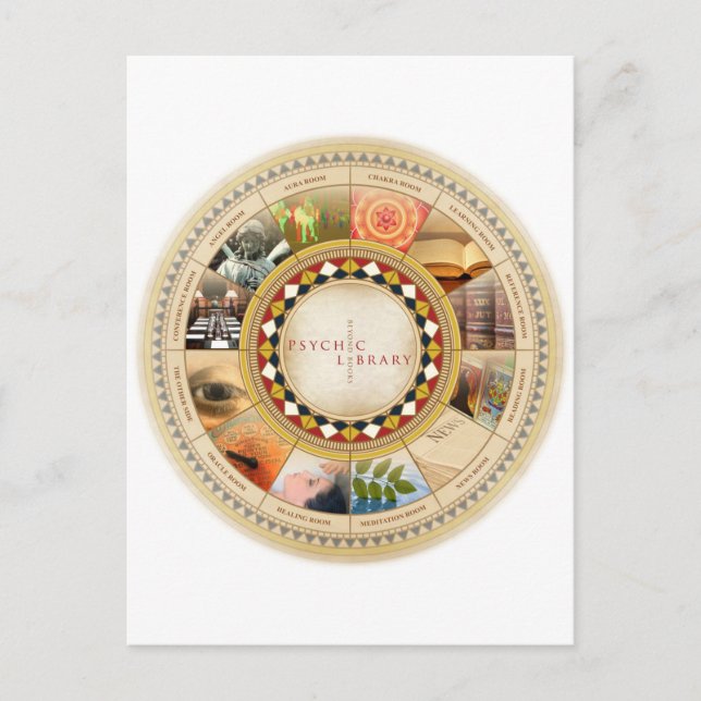 Postal Biblioteca Psíquica (Anverso)