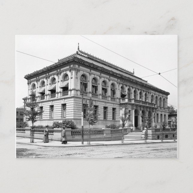 Postal Biblioteca Pública de Providence, 1906 (Anverso)