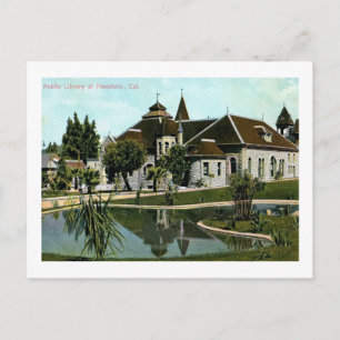 Postal Biblioteca Pública, Pasadena, California Vintage