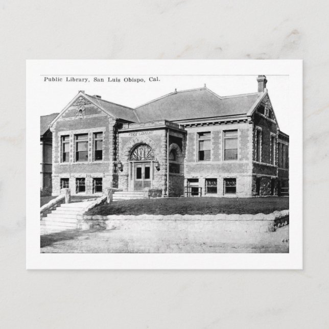 Postal Biblioteca Pública, San Luis Obispo, California Vi (Anverso)