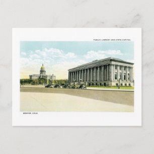 Postal Biblioteca Pública y Capitolio Estatal, Denver, CO