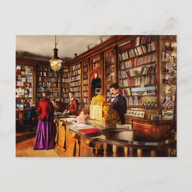 Postal Biblioteca - Una idea novedosa de 1895 (Anverso)