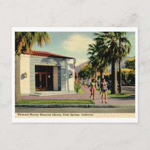 Postal Biblioteca Welwood, Palm Springs, California Vinta