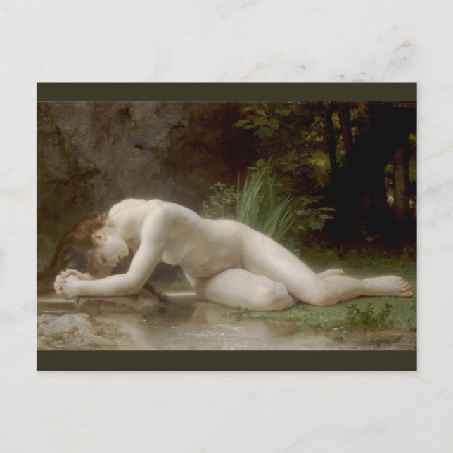Postal Biblis (Byblis) de William-Adolphe Bouguereau (Anverso)