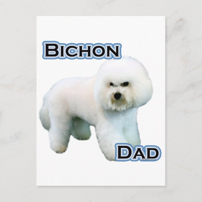 Postal Bichon Frise Dad 4 (Anverso)