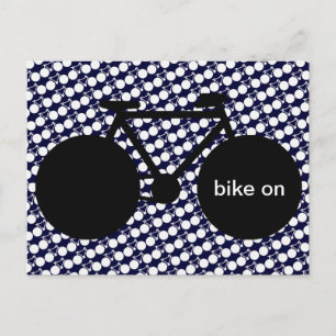 Postal bici en negro gráfico
