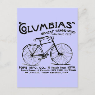 Postal Bicicleta Antigua de Moda