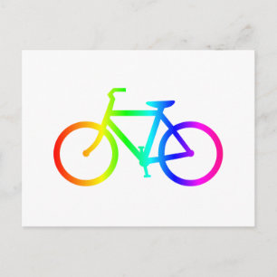 Postal Bicicleta arco iris 4