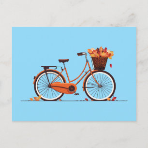 Postal Bicicleta Autumn Leaves