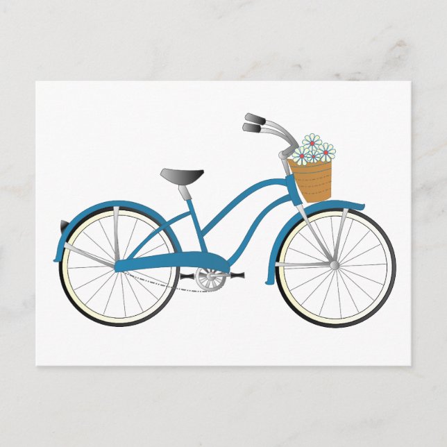 Postal Bicicleta azul (Anverso)