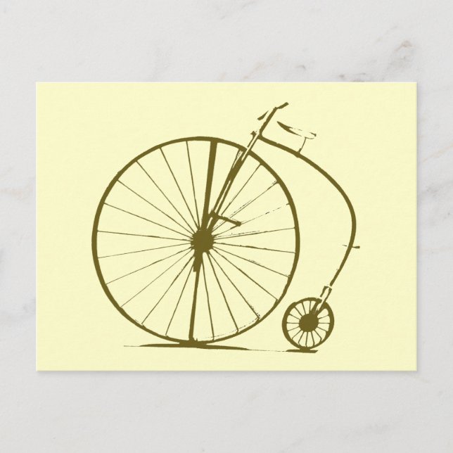Postal Bicicleta/bicicleta antigua (Anverso)