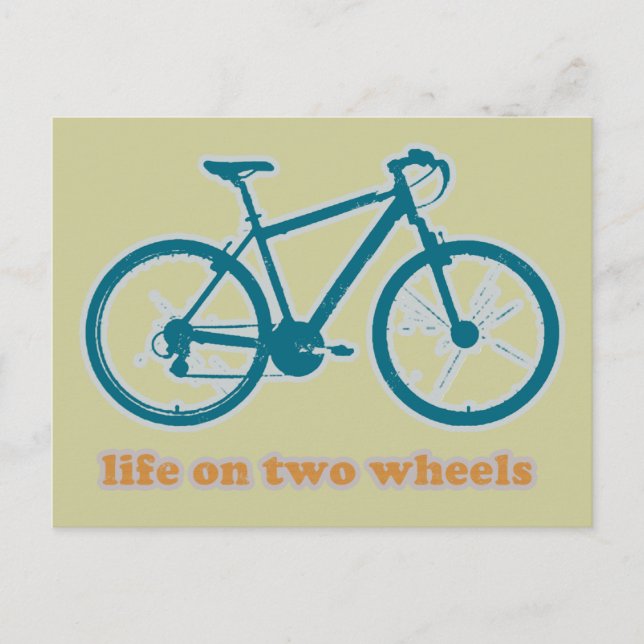 Postal bicicleta. bicicleta / bicicleta agradable (Anverso)